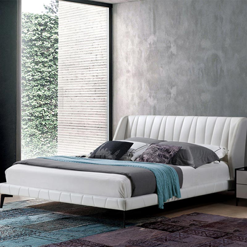 Ympäristöystävällinen mäntypuusta ja nahasta valmistettu pehmeä sänky